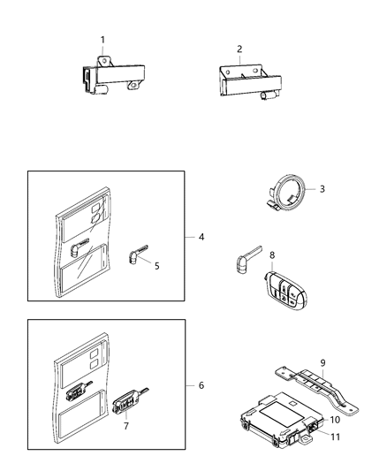 2018 Jeep Renegade  Fob Diagram for 6BY88DX9AA