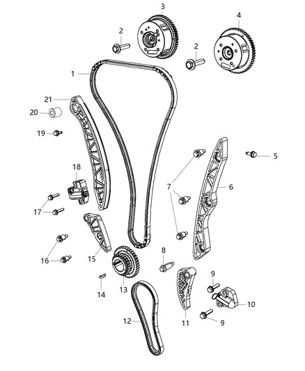 2015 Dodge Dart  Chain-Timing Diagram for 5047534AA