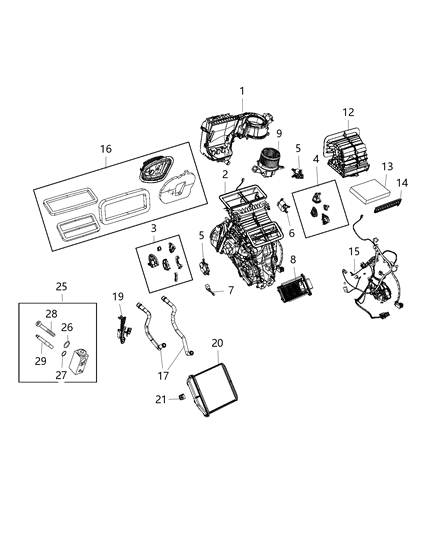 2017 Jeep Renegade  CABFILTER-Cabin Air Diagram for 68212070AA
