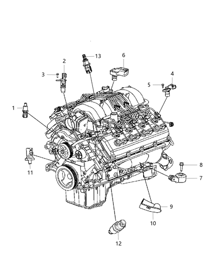 2018 Dodge Durango  Sensor-Crankshaft Position Diagram for 68140678AC