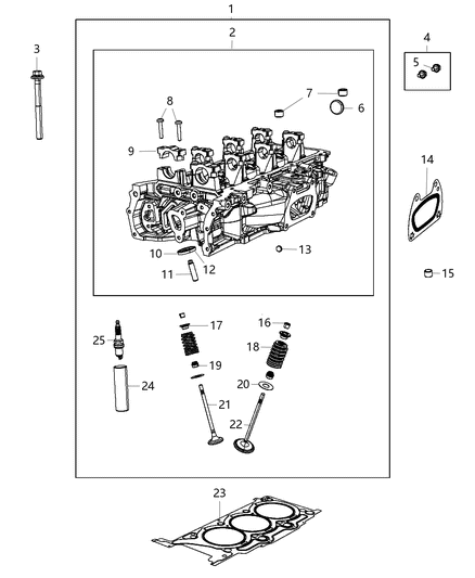 2018 Ram ProMaster 2500  Spark Plug Diagram for SP149125AE