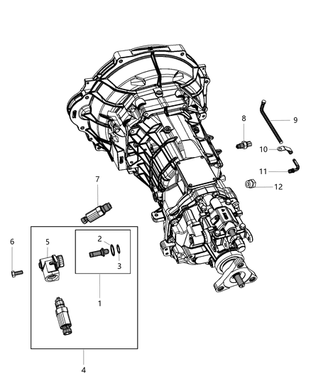 2011 Dodge Challenger  Housing-GEARSHIFT Diagram for 68056393AA
