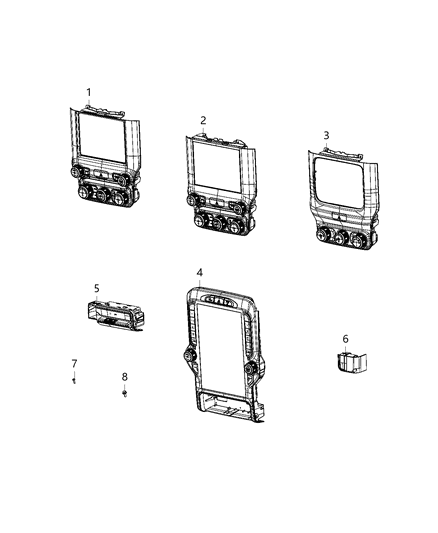 2019 Ram 1500  Radio Diagram for 68357445AD