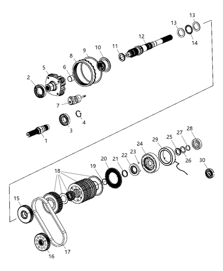 2019 Ram 1500  Bearing-Thrust Diagram for 68055276AB