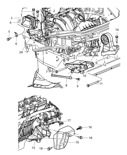 2004 Chrysler Sebring  Bracket-Engine Mount Diagram for 4892063AA
