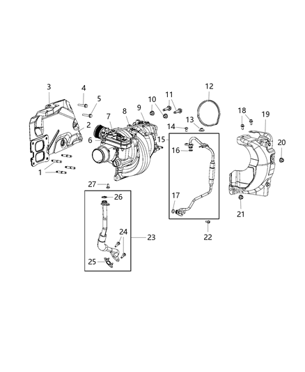 2021 Jeep Cherokee  TURBOCHAR Diagram for 5281541AI