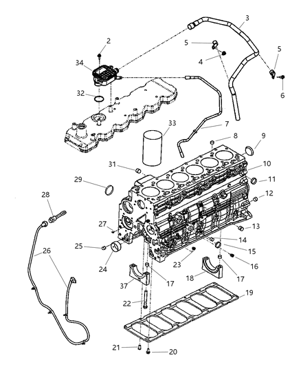 2003 Dodge Ram 3500  Plug-Core Diagram for 5093058AA