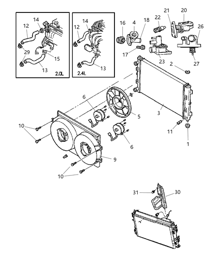 2006 Dodge Stratus SHROUD-Fan Diagram for 5019293AA