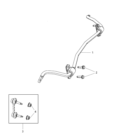 2011 Jeep Grand Cherokee  Bar-Rear Suspension Diagram for 52124885AF