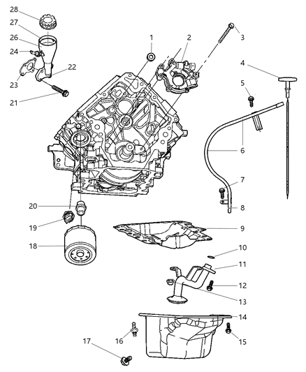2006 Jeep Commander  Gasket-Oil Fill Housing Diagram for 53020889AC