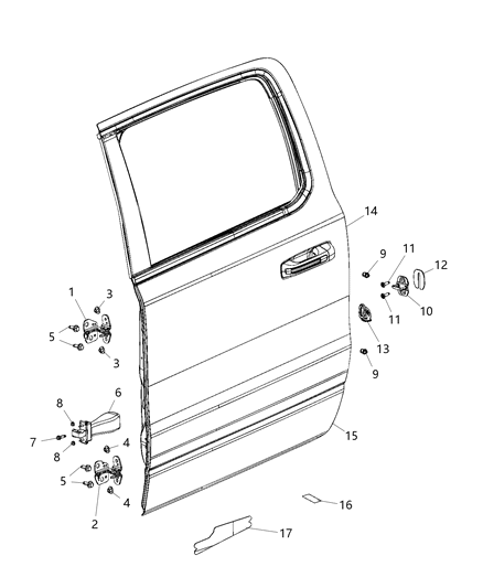 2019 Ram 1500  Check-Door Diagram for 68299587AC