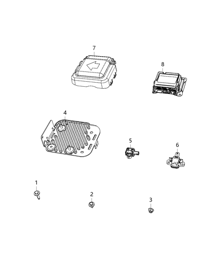 2020 Ram 2500 AIR BAG CONTROL Diagram for 68428502AA