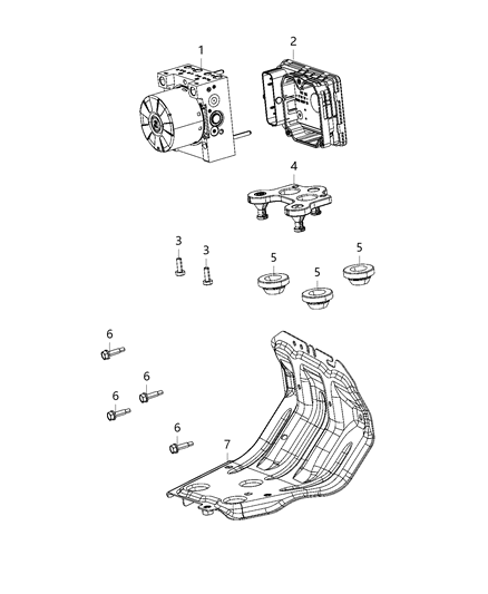2021 Jeep Wrangler  Module-Anti-Lock Brake System Diagram for 68438388AH