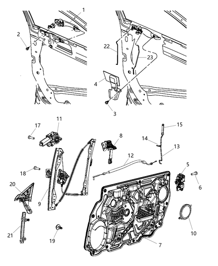 2007 Chrysler Sebring  Handle-Exterior Door Diagram for 4589128AA