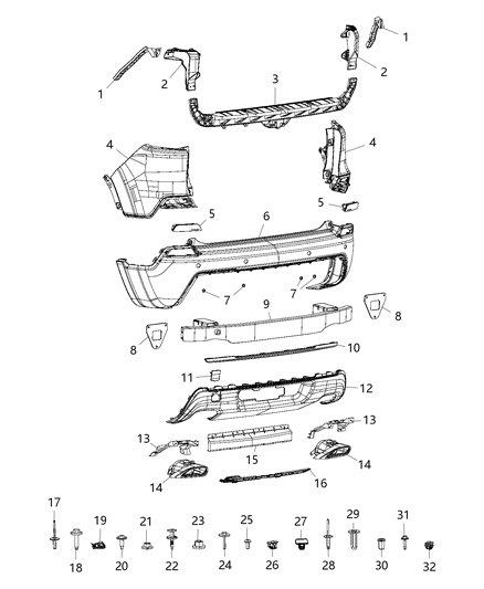 2019 Jeep Cherokee Exhaust-TAILPIPE Diagram for 68388822AA