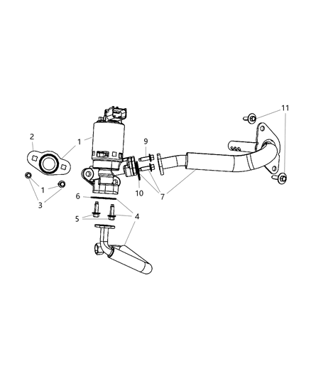2007 Chrysler Sebring  Valve-EGR Diagram for 4593832AC