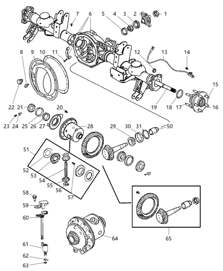 2005 Jeep Grand Cherokee  Cup-Differential Side Diagram for 3723569