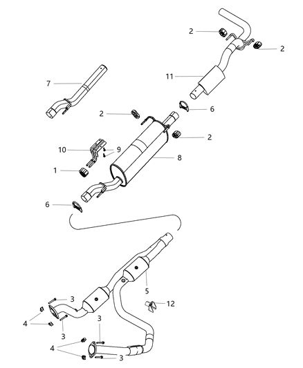 2014 Ram 3500  Converter-Exhaust Diagram for 52122260AH