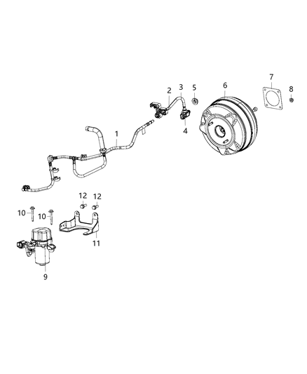 2021 Jeep Gladiator  Power Brake Diagram for 68465215AA