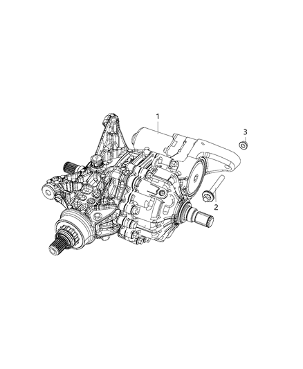 2020 Jeep Renegade  Rear Axle Diagram for 68528391AA