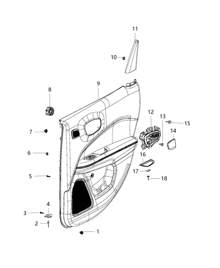 2021 Jeep Compass  Handle-Inside Release Diagram for 6ER87SZ6AA