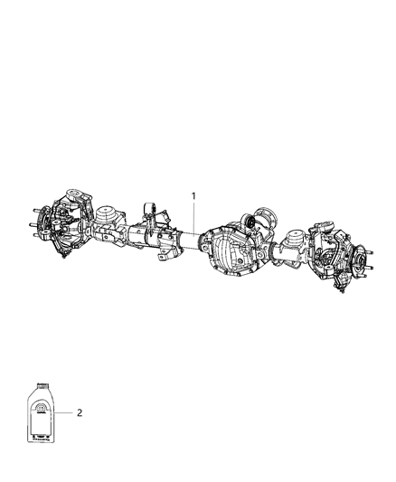 2021 Jeep Gladiator  Axle-Front Complete Diagram for 68376927AD