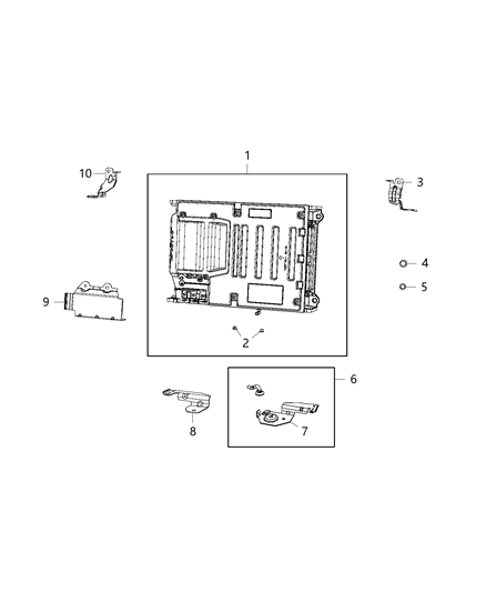 2020 Ram 1500  Bracket-Battery Diagram for 5192384AC