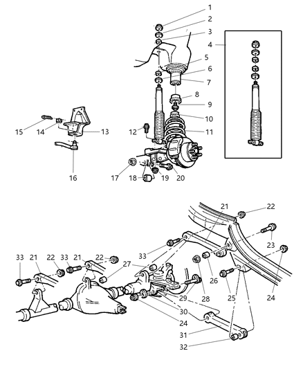 2004 Jeep Wrangler Control Arm Diagram for 5134991AA
