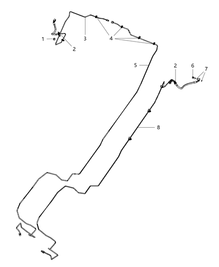 2011 Jeep Liberty  HOSE/TUBE-Brake Diagram for 52125198AC
