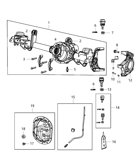 2015 Jeep Wrangler  Bolt-12 Point Head Diagram for 5012436AB