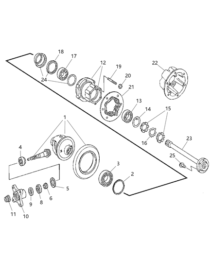 2009 Dodge Sprinter 3500  Rear Wheel Hub Diagram for 68026068AB