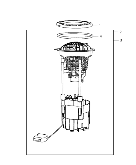 2020 Ram 3500  Fuel Pump/Level Unit Module Kit Diagram for 68324965AA