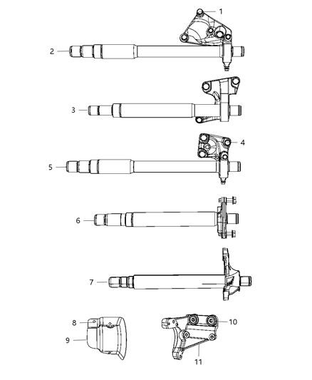 2010 Dodge Journey  Intermediate Shaft Diagram for 5085098AD