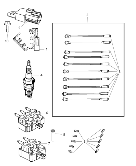 2010 Dodge Viper  Cable-Ignition Diagram for 5037832AE