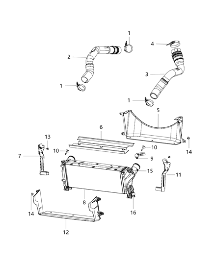 2014 Ram 2500  Clip-Hose Diagram for 68217535AA