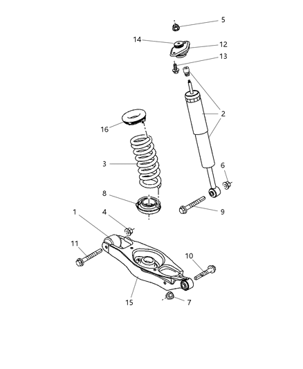 2008 Dodge Challenger *Shock-Suspension Diagram for 5039355AD