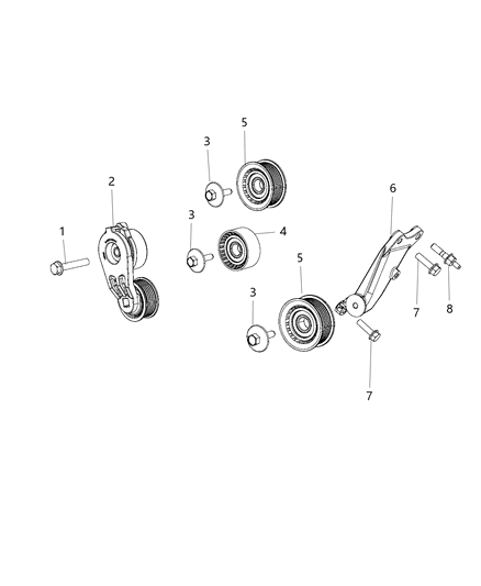 2018 Chrysler Pacifica  TENSIONER-Belt Diagram for 4627533AC