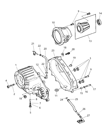 2001 Dodge Durango  DOWEL Pin Diagram for 53010533AA
