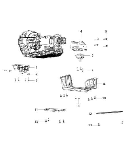 2017 Dodge Durango  ISOLATOR-Transmission Mount Diagram for 68032665AE