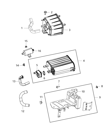 2016 Ram 2500  Tube-Fuel Vapor Tube To CANISTER Diagram for 68050417AB