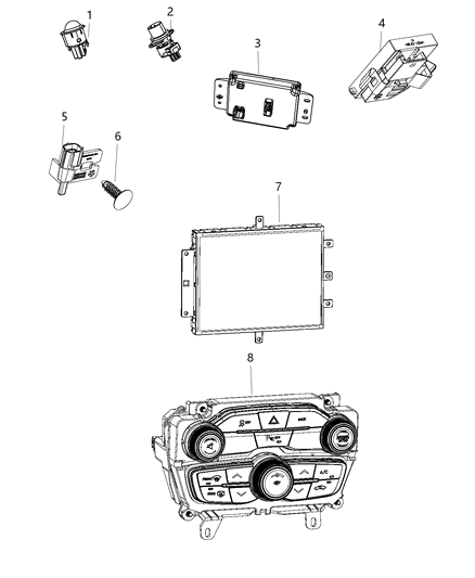 2018 Dodge Charger  Stack-Vehicle Feature Controls Diagram for 68293622AC