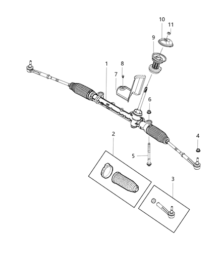 2018 Jeep Compass  Shield-Steering Gear Diagram for 68323954AC