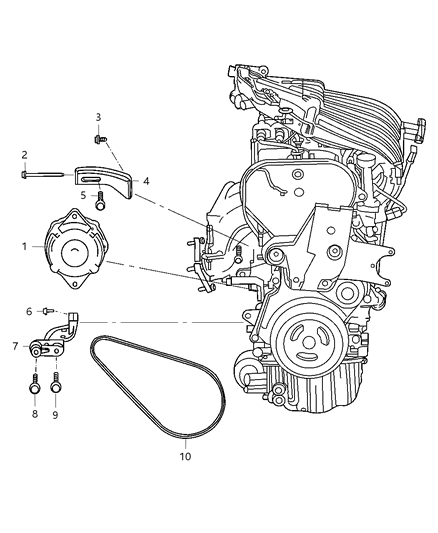 2007 Chrysler PT Cruiser  ALTERNATR-Engine Diagram for R5033343AA