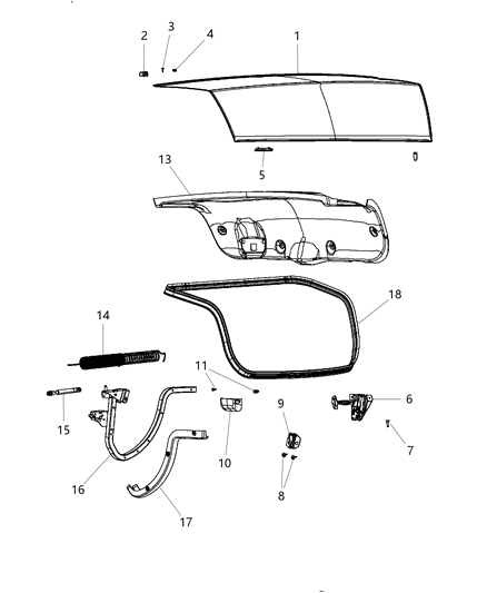 2020 Chrysler 300  Cover-DECKLID Interior Trim Diagram for 55315128AG