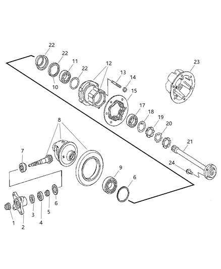 2007 Dodge Sprinter 3500  Rear Wheel Hub Diagram for 68026067AA