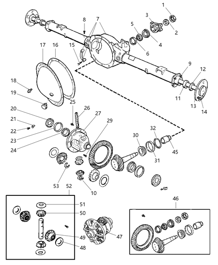 2000 Dodge Durango  Seal-Axle Drive Shaft Diagram for 52070427AA