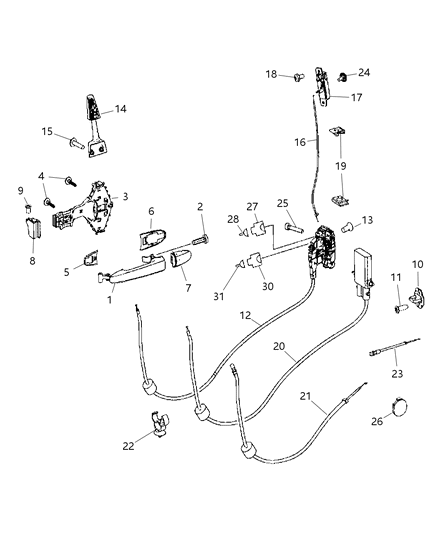 2007 Dodge Sprinter 3500  Cable Diagram for 68010239AA