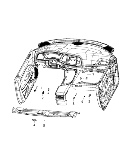 2020 Dodge Challenger  Lamp-Courtesy Diagram for 68395785AA