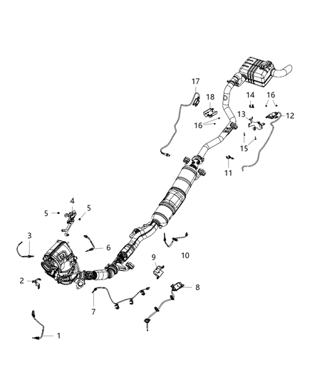 2021 Jeep Wrangler  Shield-Heat Diagram for 68297530AB