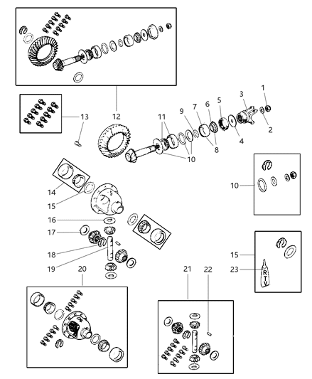 2000 Jeep Cherokee  SLINGER-Drive PINION Diagram for 4031974